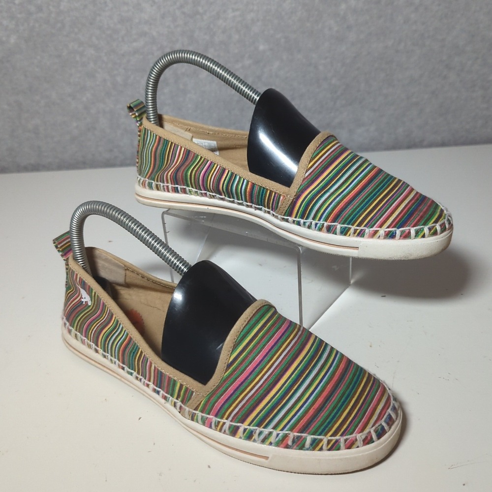 Rocket Dog Multi Stripe Espadrille Slip On Casual Shoes Women's Size‎ 7